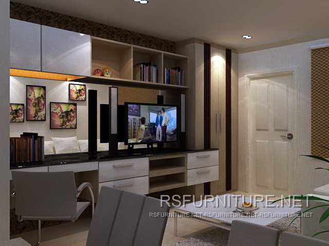 สิรสาทาวน์โฮม บิ้วอิน ห้องนั่งเล่น ตู้โชว์ ตู้ทีวี 2