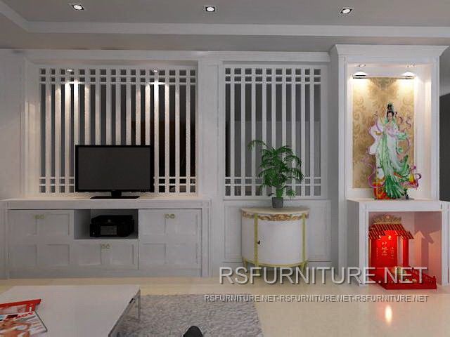 คิวเฮ้าส์ บิลท์อิน ตู้ทีวี ห้องนอน ตู้โชว์ ห้องนั่งเล่น 3